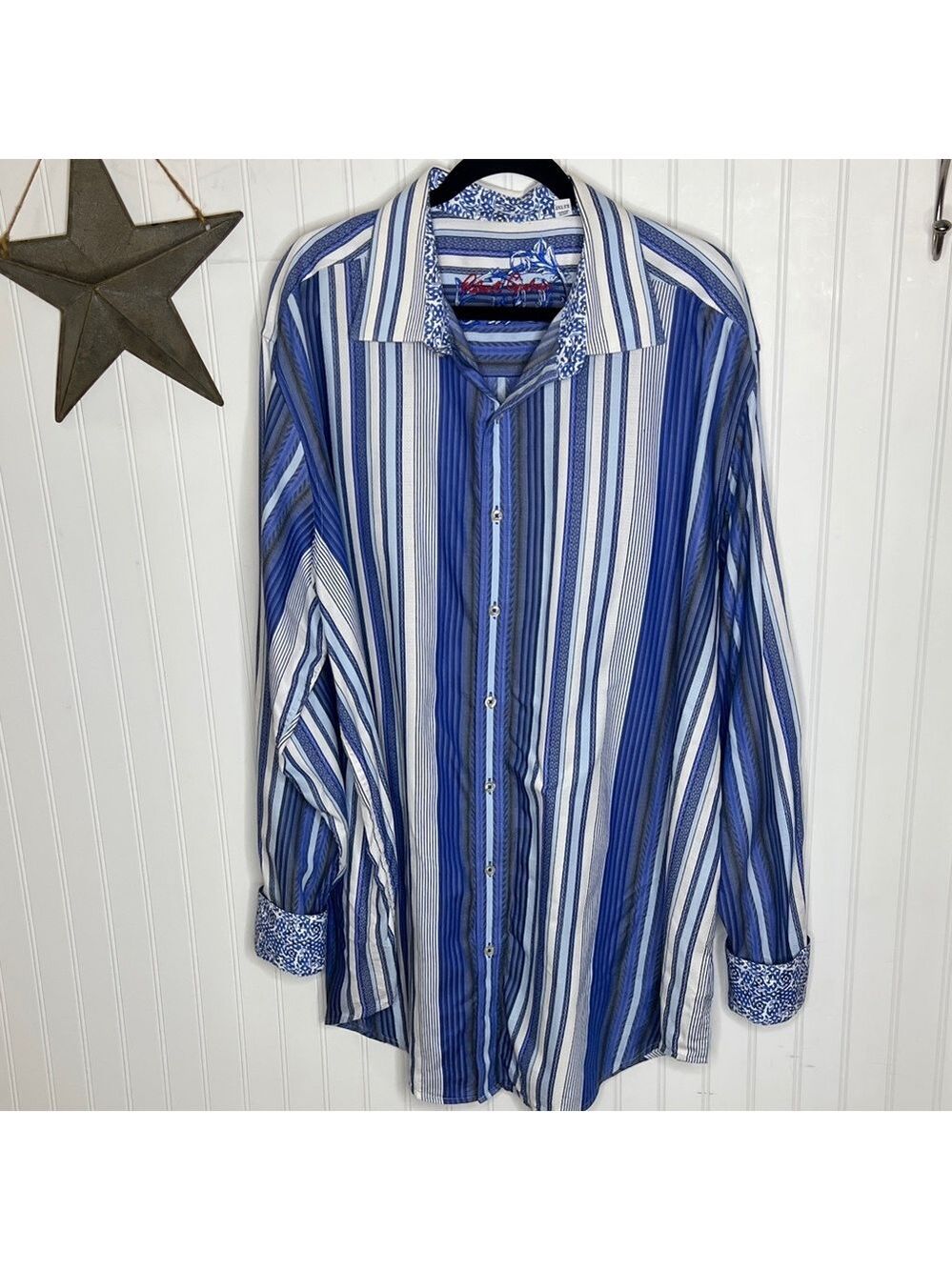 Robert Graham Multicolor Striped Button Down Shirt Size 2XLT